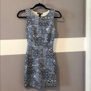 Forever 21 Fitted Print Dress